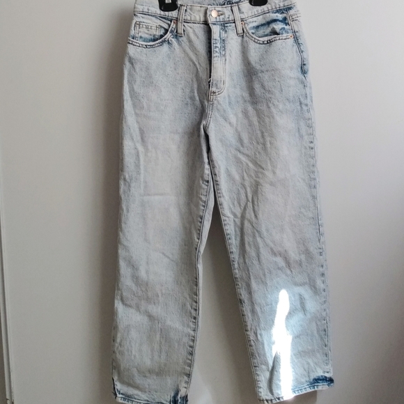 Women's High Rise Vintage Straight Cropped Jeans - Picture 1 of 8